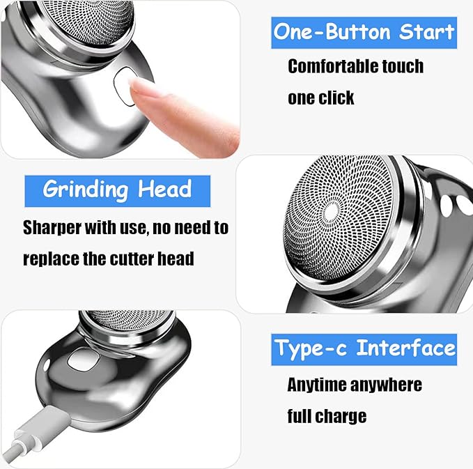 Mini-Shave Portable Electric Shaver for Men