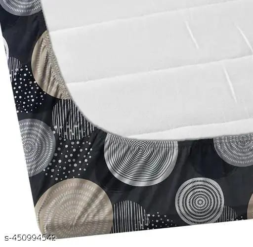 Cotton All Round Elastic Fitted Double Bed Bedsheet with 2 Pillow Covers-72x78x8