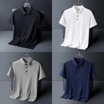 Solid Half Sleeves Mens Polo T-Shirt Pack Of 4