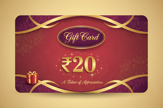 generate a imagefor gift card for 20 ruppes 